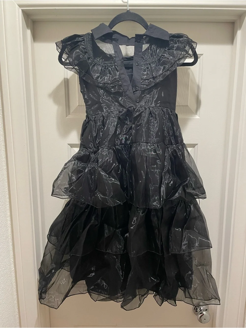 Gothic Ruffle Tulle Dress Costume with Accessories GIRLS Size S 6-8 Black